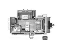 2023 Flagstaff Micro Lite 21DS Travel Trailer at Greeneway RV Sales & Service STOCK# 10461A Floor plan Image
