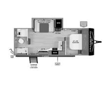 2024 Grand Design Transcend Xplor 221RB Travel Trailer at Greeneway RV Sales & Service STOCK# 11130 Floor plan Image