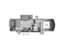 2022 Grand Design Reflection 150 268BH Fifth Wheel at Greeneway RV Sales & Service STOCK# 11032A Floor plan Image