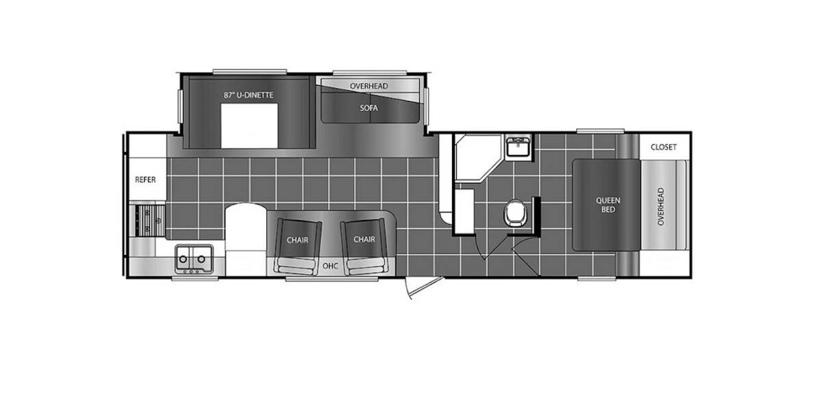 2017 Prime Time Avenger 28RKS Travel Trailer at Greeneway RV Sales & Service STOCK# 9570A Floor plan Layout Photo