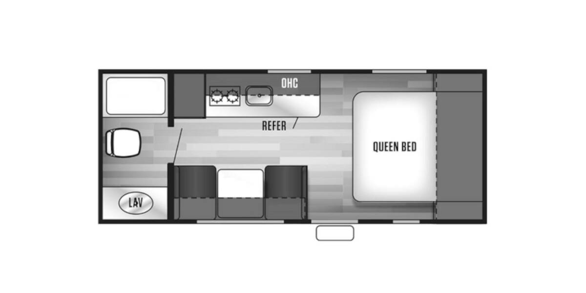2017 Cherokee Wolf Pup 16FQ Travel Trailer at Greeneway RV Sales & Service STOCK# 9819A Floor plan Layout Photo