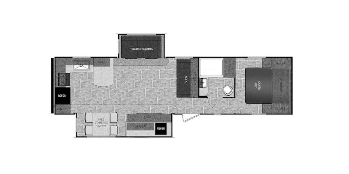 2020 Prime Time Avenger 31RKD Travel Trailer at Greeneway RV Sales & Service STOCK# 9634 Floor plan Layout Photo