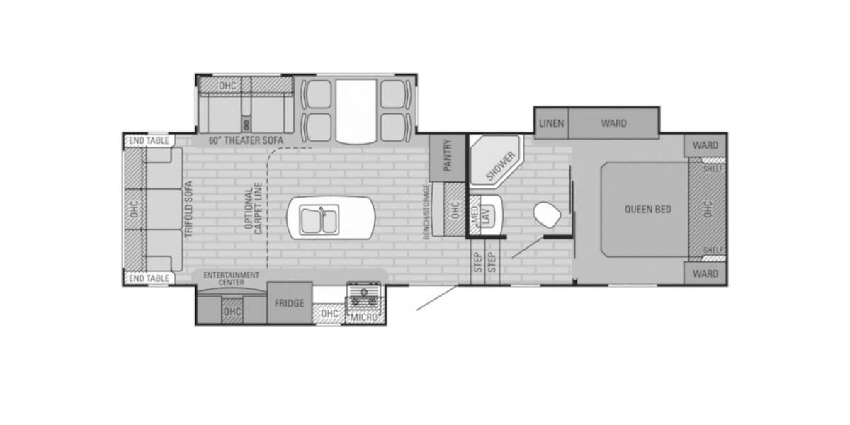 2015 Jayco Eagle HT 28.5RSTS Fifth Wheel at Greeneway RV Sales & Service STOCK# 10247A Floor plan Layout Photo