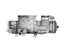 2023 Flagstaff Super Lite 29RBS Travel Trailer at Greeneway RV Sales & Service STOCK# 10473 Floor plan Image