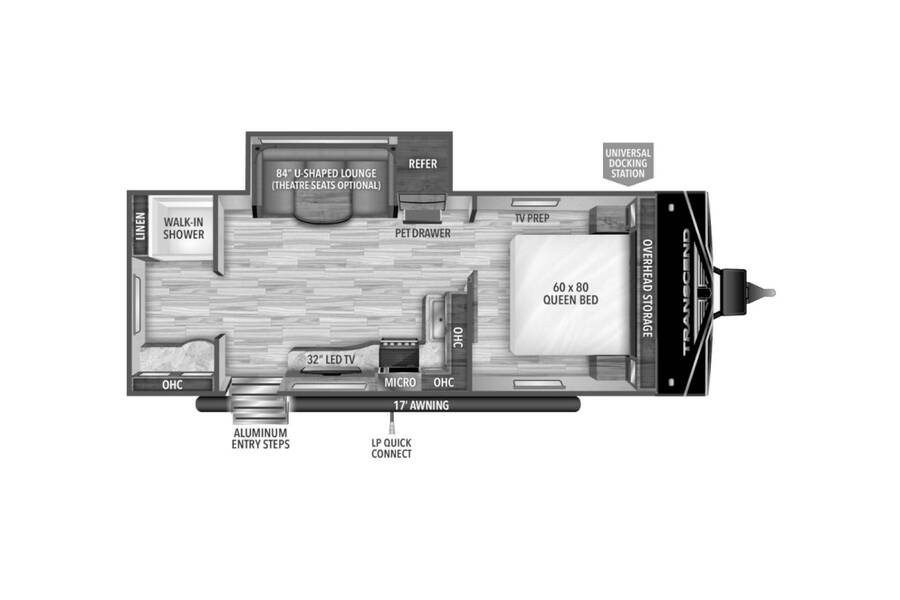2022 Grand Design Transcend Xplor 221RB  at Greeneway RV Sales & Service STOCK# 10527 Floor plan Layout Photo