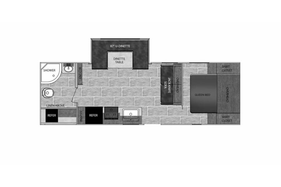 2020 Prime Time Tracer Breeze 25RBS  at Greeneway RV Sales & Service STOCK# 10088A Floor plan Layout Photo