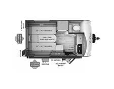 2023 Flagstaff E-Pro 15TB Travel Trailer at Greeneway RV Sales & Service STOCK# 10706 Floor plan Image