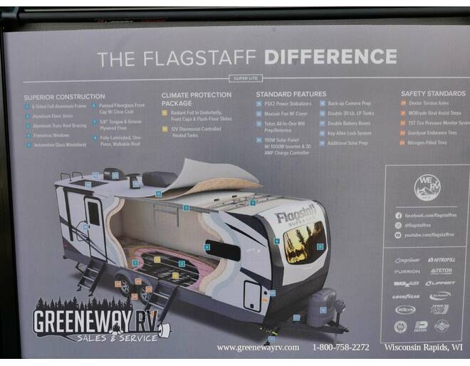 2023 Flagstaff Super Lite 27BHWS Travel Trailer at Greeneway RV Sales & Service STOCK# 10714 Photo 8