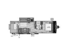2023 Grand Design Transcend Xplor 297QB Travel Trailer at Greeneway RV Sales & Service STOCK# 10809 Floor plan Image