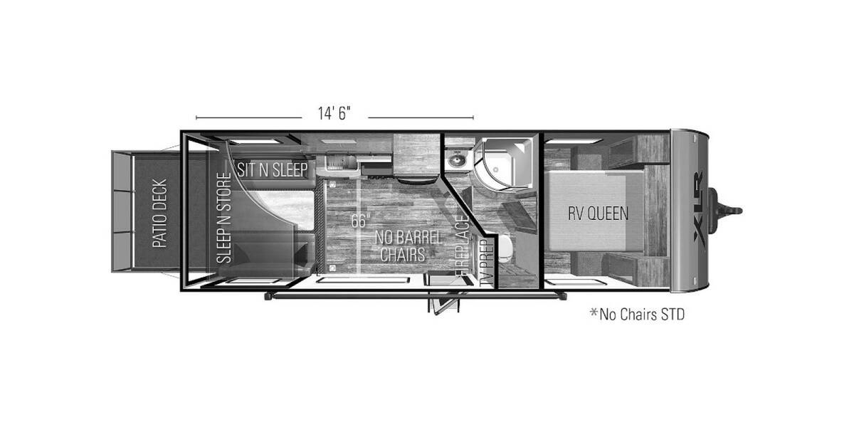 2022 XLR Micro Boost 25LRLE Travel Trailer at Greeneway RV Sales & Service STOCK# 10488A Floor plan Layout Photo