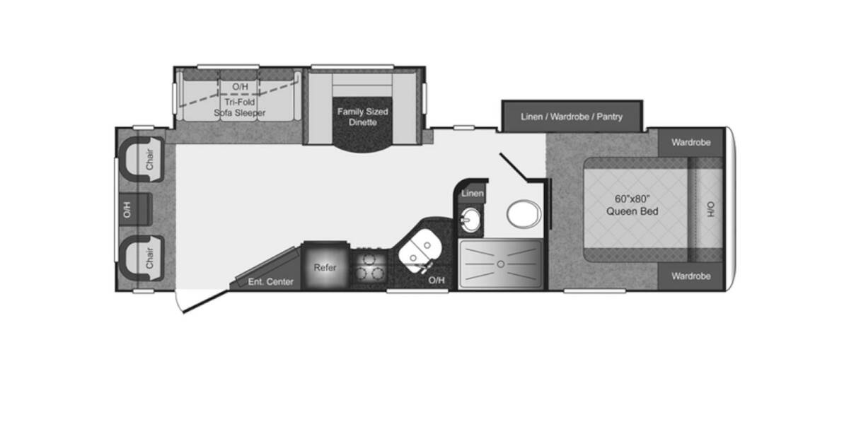 2013 Keystone Laredo Super Lite 296RL Travel Trailer at Greeneway RV Sales & Service STOCK# 10506A Floor plan Layout Photo