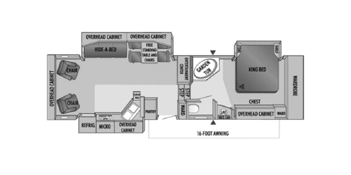 2005 Jayco Designer 31RLTS Fifth Wheel at Greeneway RV Sales & Service STOCK# 10545A Floor plan Layout Photo