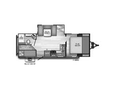 2021 Palomino SolAire Ultra Lite 243BHS Travel Trailer at Greeneway RV Sales & Service STOCK# 10796A Floor plan Image