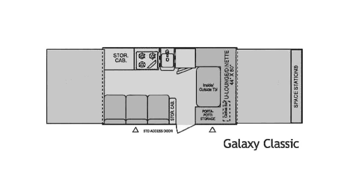1999 Starcraft Classic GALAXY Folding at Greeneway RV Sales & Service STOCK# 10960U Floor plan Layout Photo