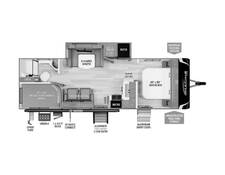 2024 Grand Design Imagine XLS 25DBE Travel Trailer at Greeneway RV Sales & Service STOCK# 11021 Floor plan Image