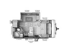2024 Flagstaff Micro Lite 21DS Travel Trailer at Greeneway RV Sales & Service STOCK# 11043 Floor plan Image