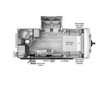 2024 Flagstaff Micro Lite 22FBS Travel Trailer at Greeneway RV Sales & Service STOCK# 11044 Floor plan Image