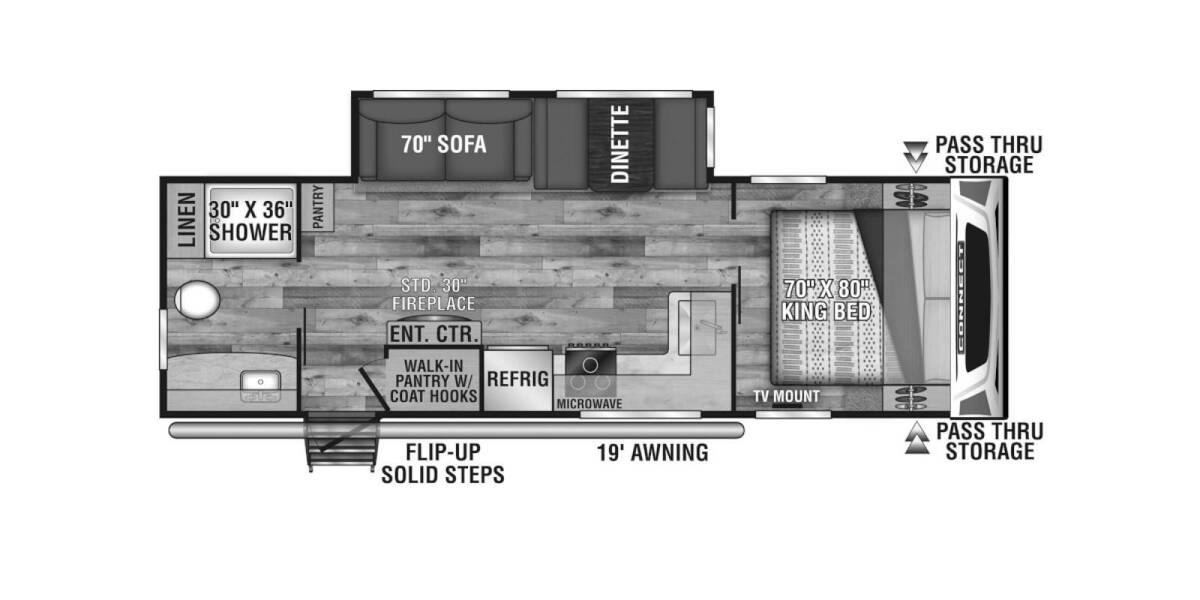 2022 KZ Connect 261RB Travel Trailer at Greeneway RV Sales & Service STOCK# 10902A Floor plan Layout Photo