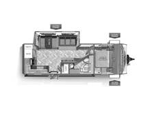 2023 Palomino Puma 25RKQB Travel Trailer at Greeneway RV Sales & Service STOCK# 11090 Floor plan Image