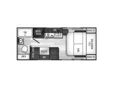 2020 Flagstaff E-Pro 19FD Travel Trailer at Greeneway RV Sales & Service STOCK# 11000A Floor plan Image